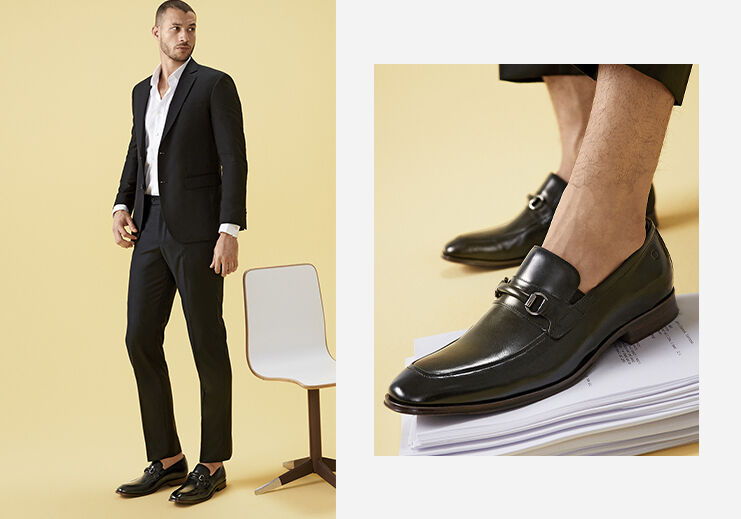 Homem de terno com sapato social elegante